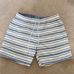 Striped swim trunks
